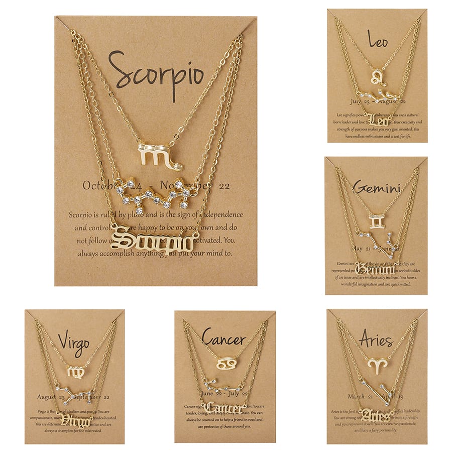 Celestique Zodiac Layered Necklace